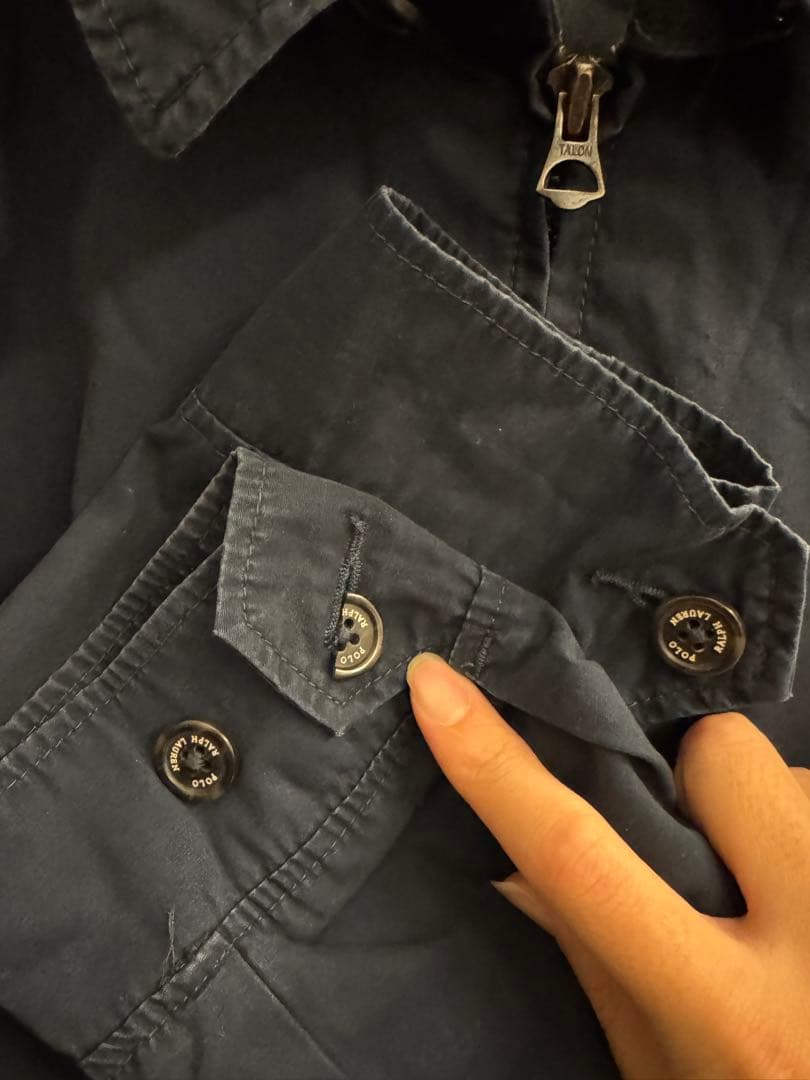 ポロラルフローレン スイングトップ コットン ネイビー ポニー刺繍