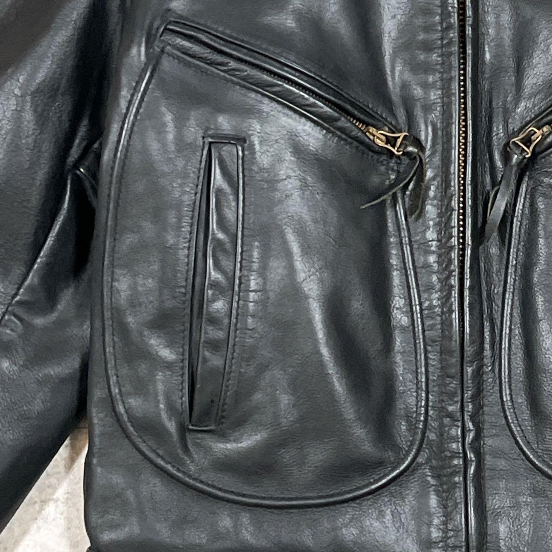 USA製 SCHOTT ショット シングルライダース Dポケット レザー 黒 M