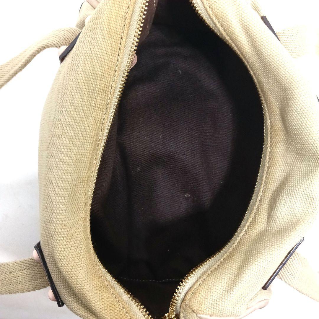 LOEWE ベージュ キャンバス ショルダーバッグ 上273