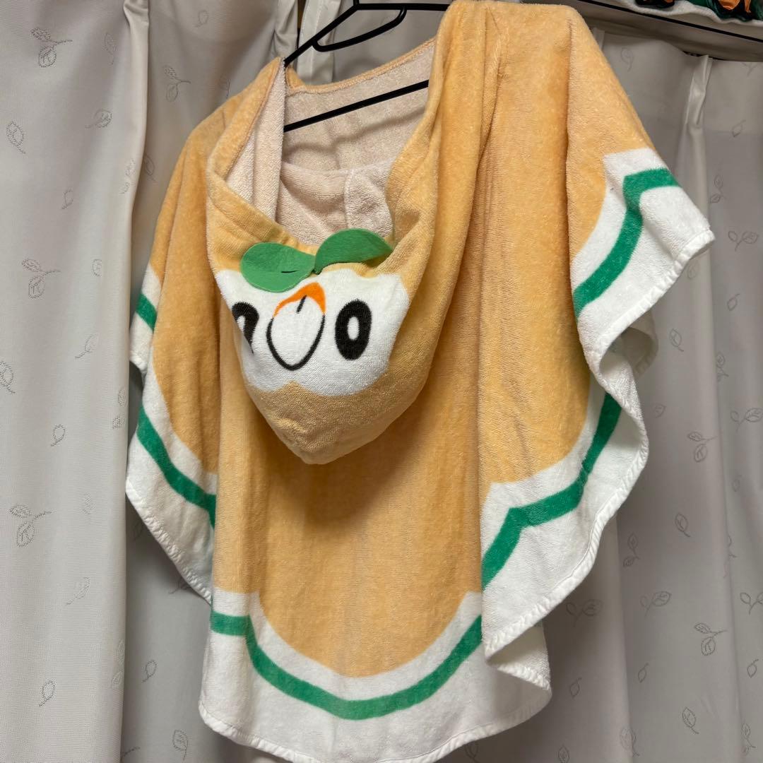 ポケモン モクロー フード付きミニバスタオル ポンチョ