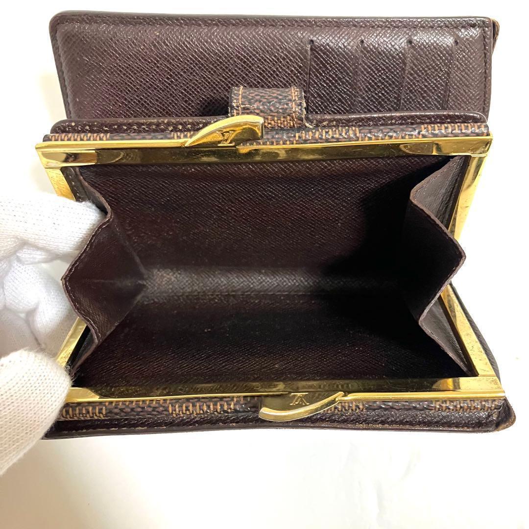 ルイヴィトン ダミエ がま口財布 二つ折り財布 ポルトフォイユ ヴィエノワ