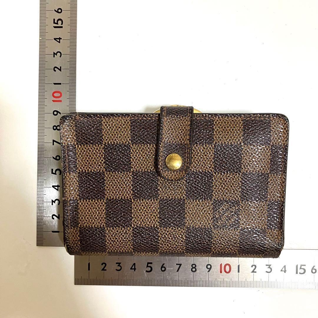ルイヴィトン ダミエ がま口財布 二つ折り財布 ポルトフォイユ ヴィエノワ