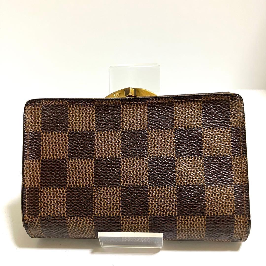 ルイヴィトン ダミエ がま口財布 二つ折り財布 ポルトフォイユ ヴィエノワ