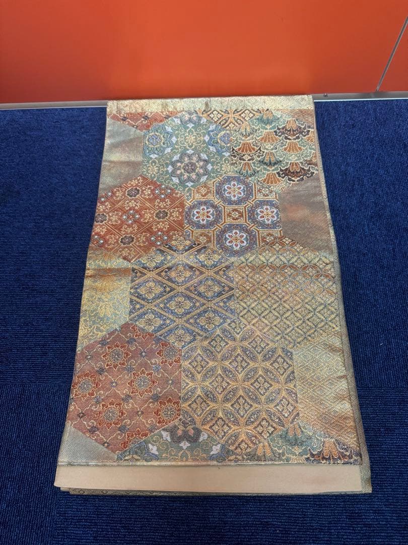 2016 袋帯 古代彫金紋  西陣織   金糸　高級上質上品　約440cm未使用