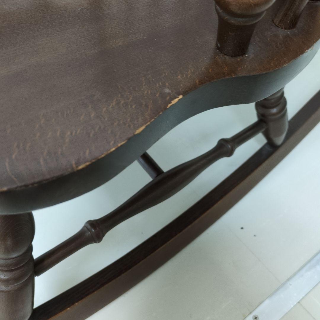 木製ロッキングチェア ダークブラウン