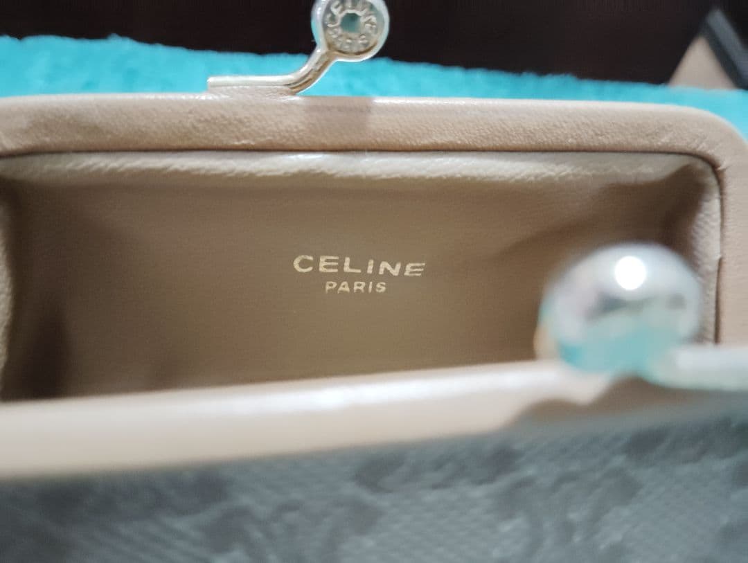 CELINE ライトブラウン がま口 ケース