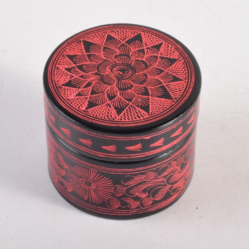 茶道具　蒟醤塗　キンマ　棗　表千家　堀内宗完(兼中斎)極め箱　V　8277