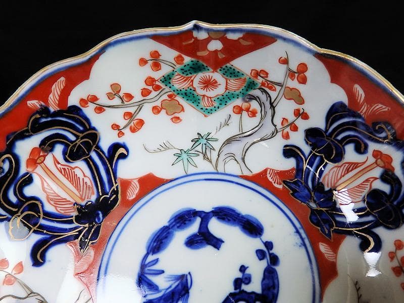 古伊万里　色絵　松竹梅の図　膾皿　５枚　3162AS-CGf