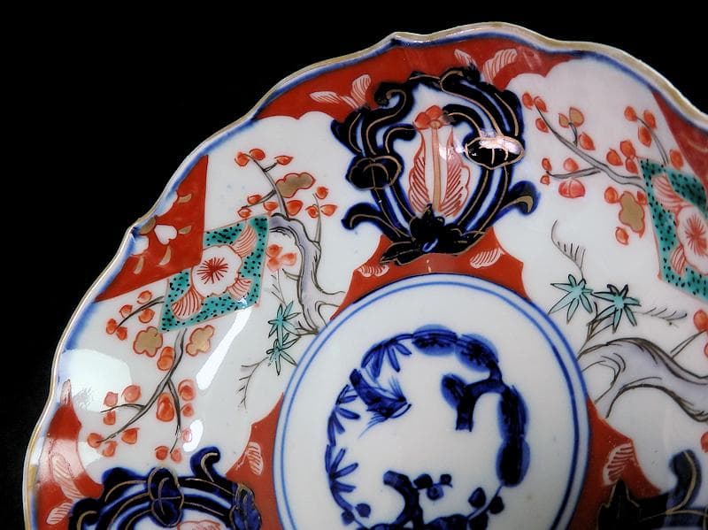 古伊万里　色絵　松竹梅の図　膾皿　５枚　3162AS-CGf