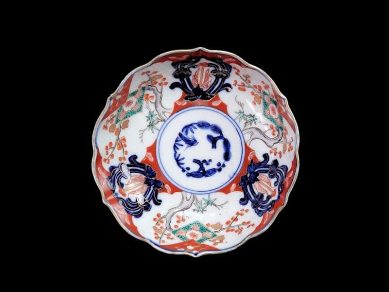 古伊万里　色絵　松竹梅の図　膾皿　５枚　3162AS-CGf