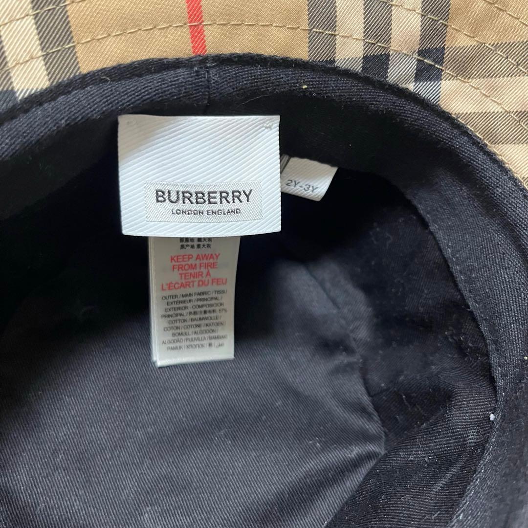 【定番】BURBERRY バケハ　2-3y バーバリーチェック