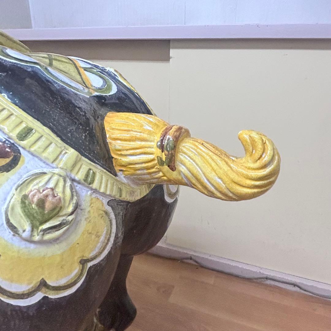 Pamela Ferrari サイン入 大型陶器 馬 彫刻 アート作品　引取限定