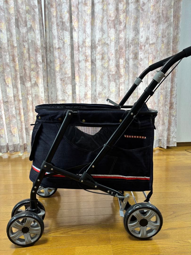 [美品]ボンビアルコン ペット用 バギー 折りたたみ スロープ付