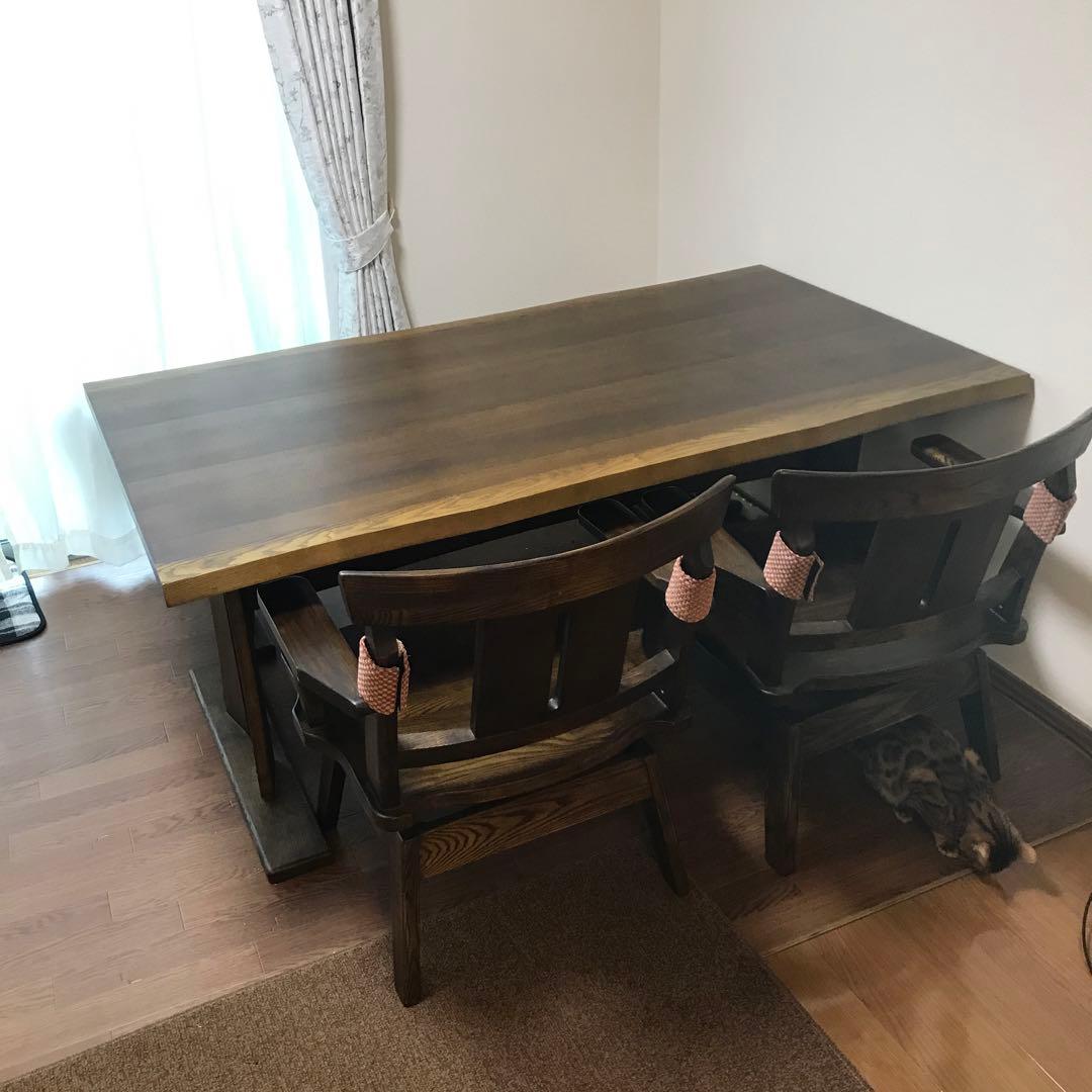 【ニトリ】木製ダイニングテーブル 椅子4脚