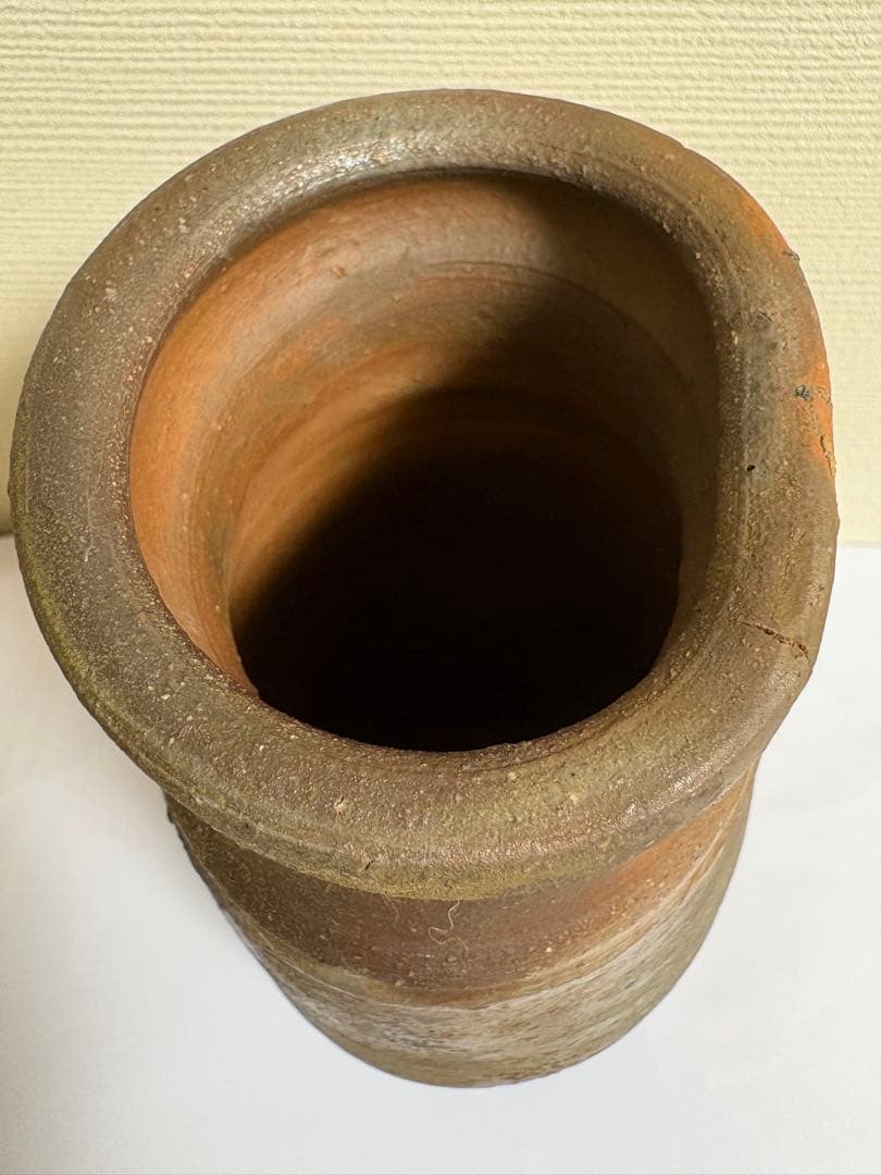 山本陶秀　備前焼　花入