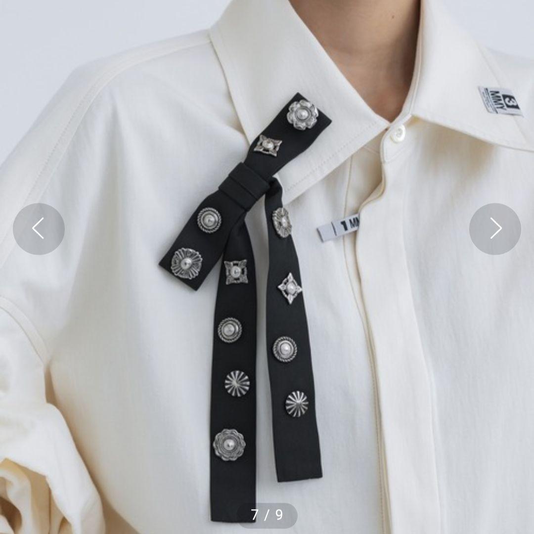 TOGA TOOトーガトゥ　メタルコンチョリボンタイ　TAKUYA着用　ブラック