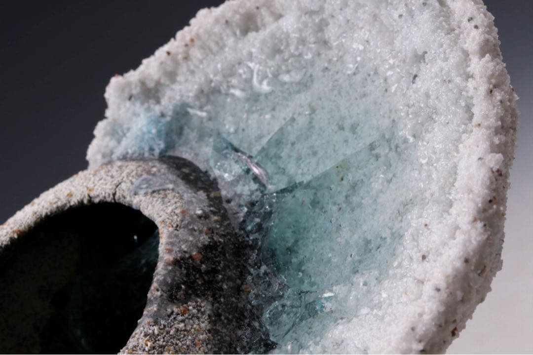 小川待子作　釉薬と陶器　オブジェ　現代アート