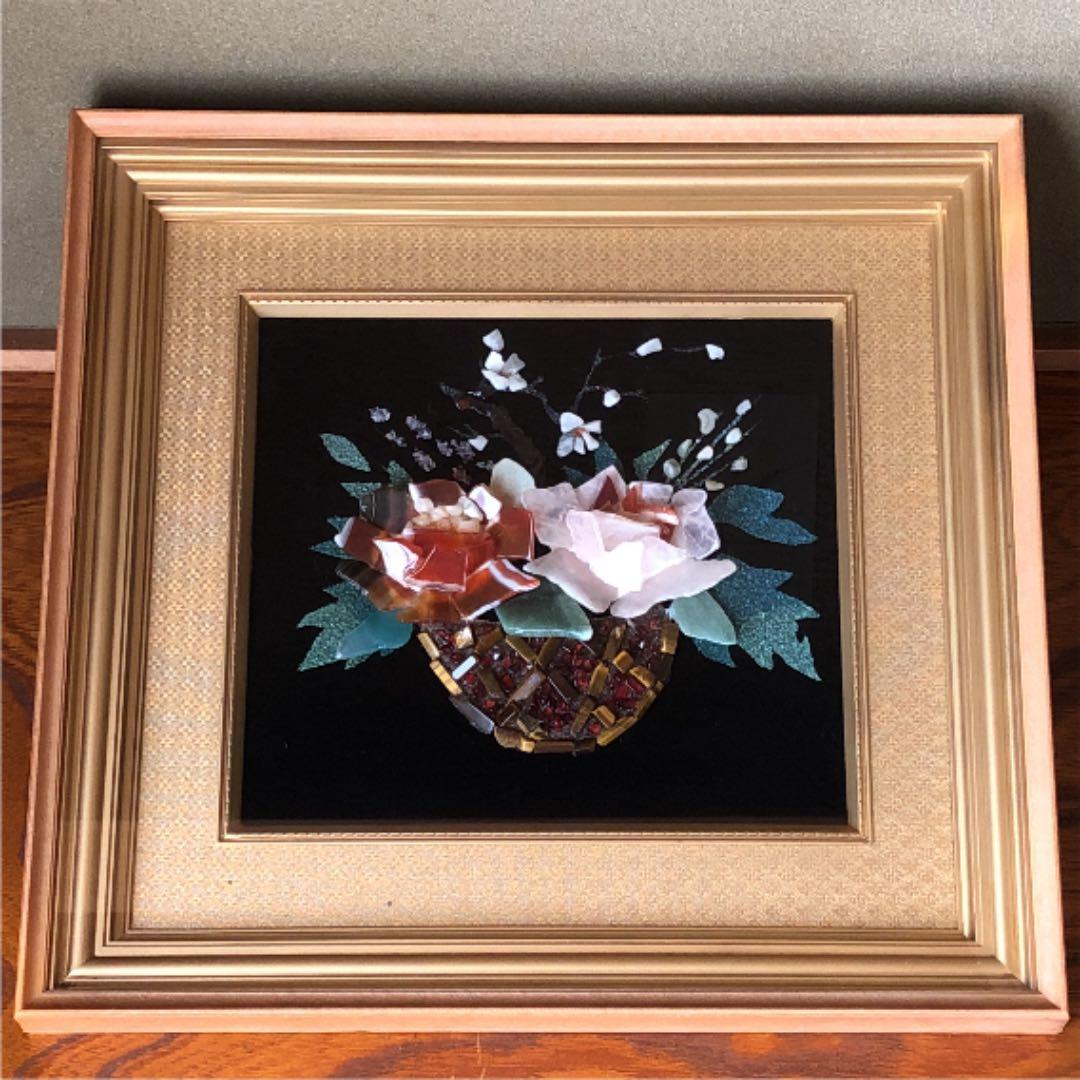 絵画 パワーストーン 開運　アート　額付き