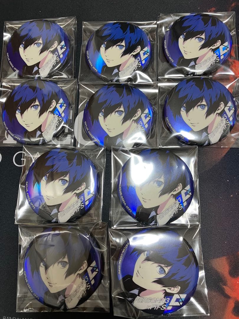 ペルソナ3 主人公 缶バッジ FIFS ベルベットブルー ver. 10個