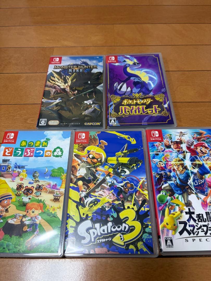 ニンテンドーSwitch本体・PROコントローラー・ゲームソフト6本セット売り