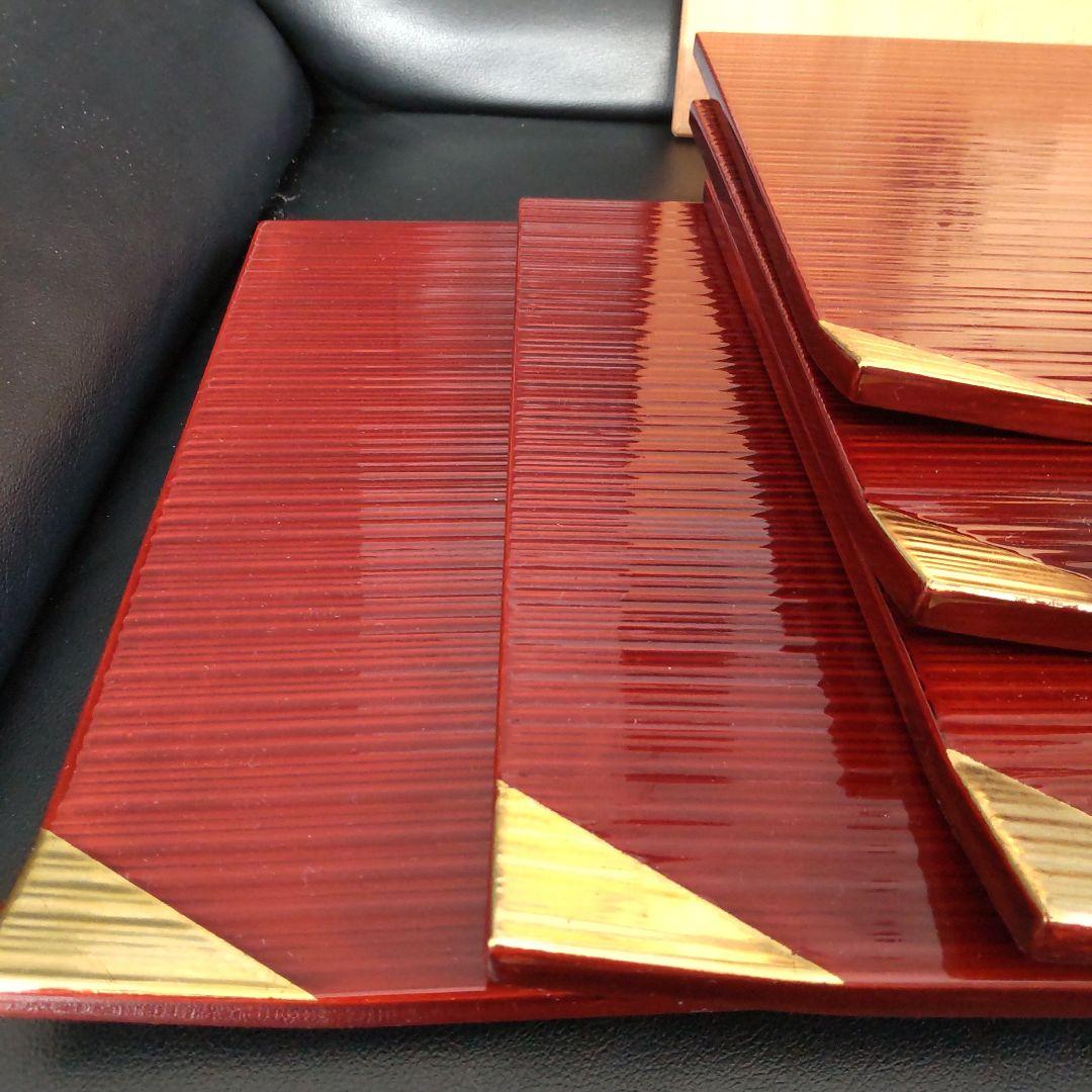 おかむ未使用‼️輪島塗 膳 5枚セット 木箱入り✨