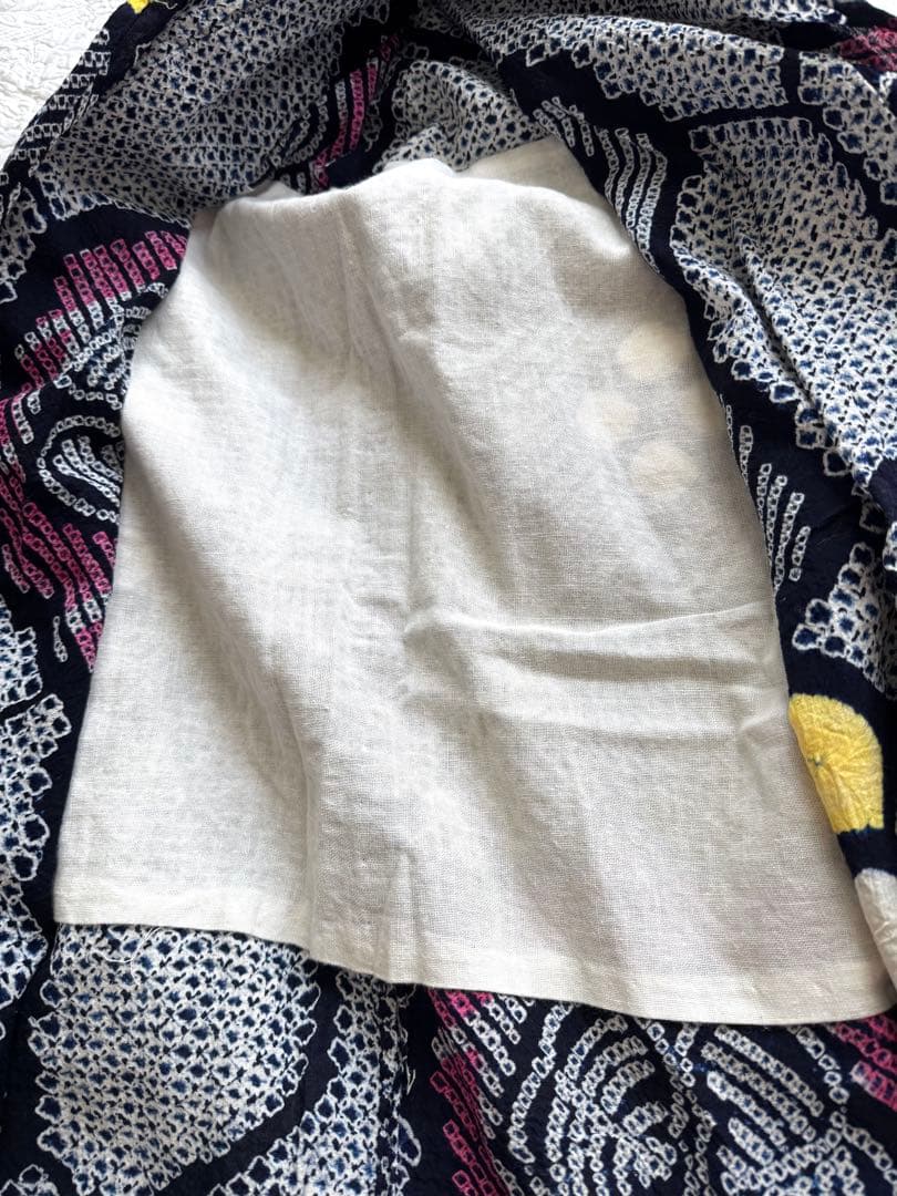 粋な大人の高級浴衣◆有松絞り 素晴らしい吉祥花文