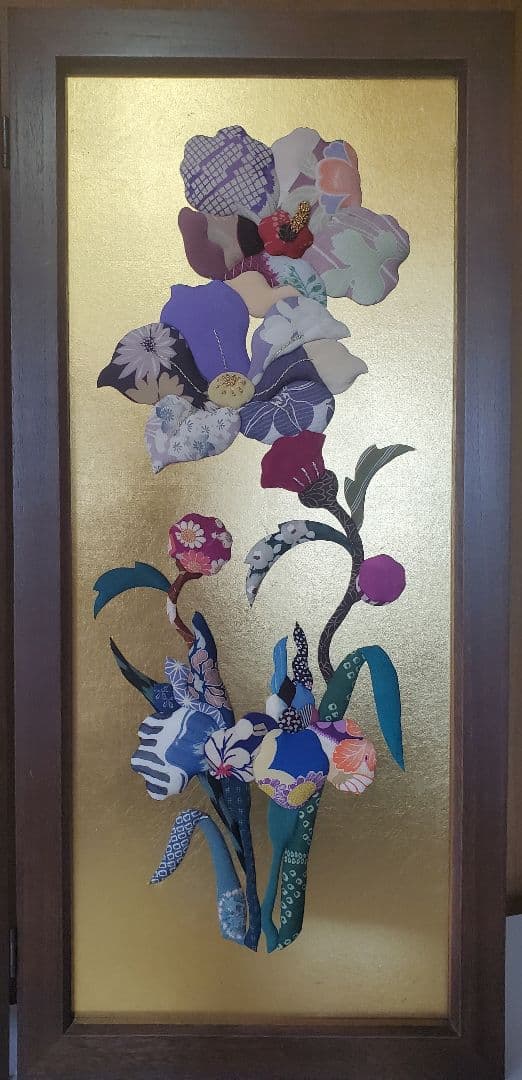 【期間限定値下げ】四季金箔四連屏風