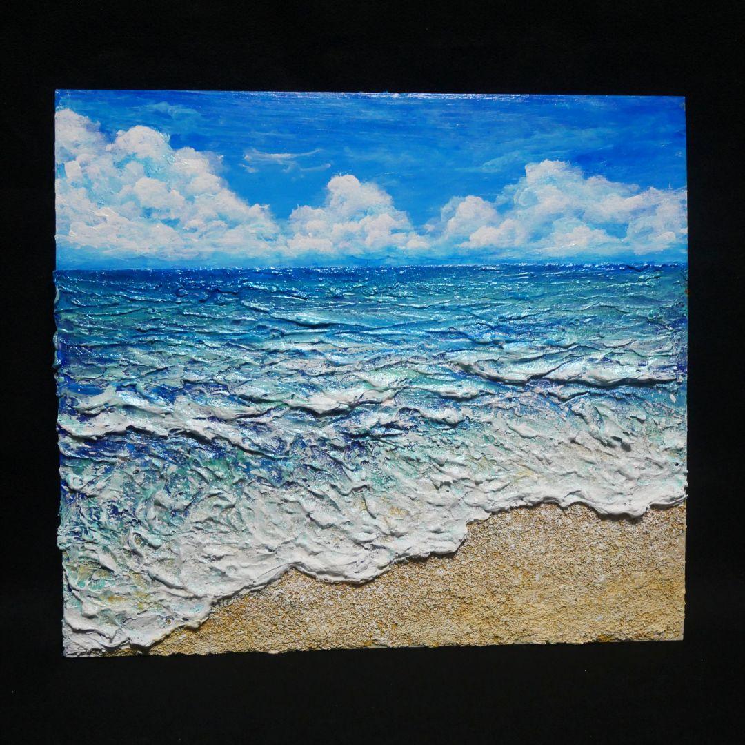 油絵 油彩 油彩画 絵 絵画 【真夏の海】