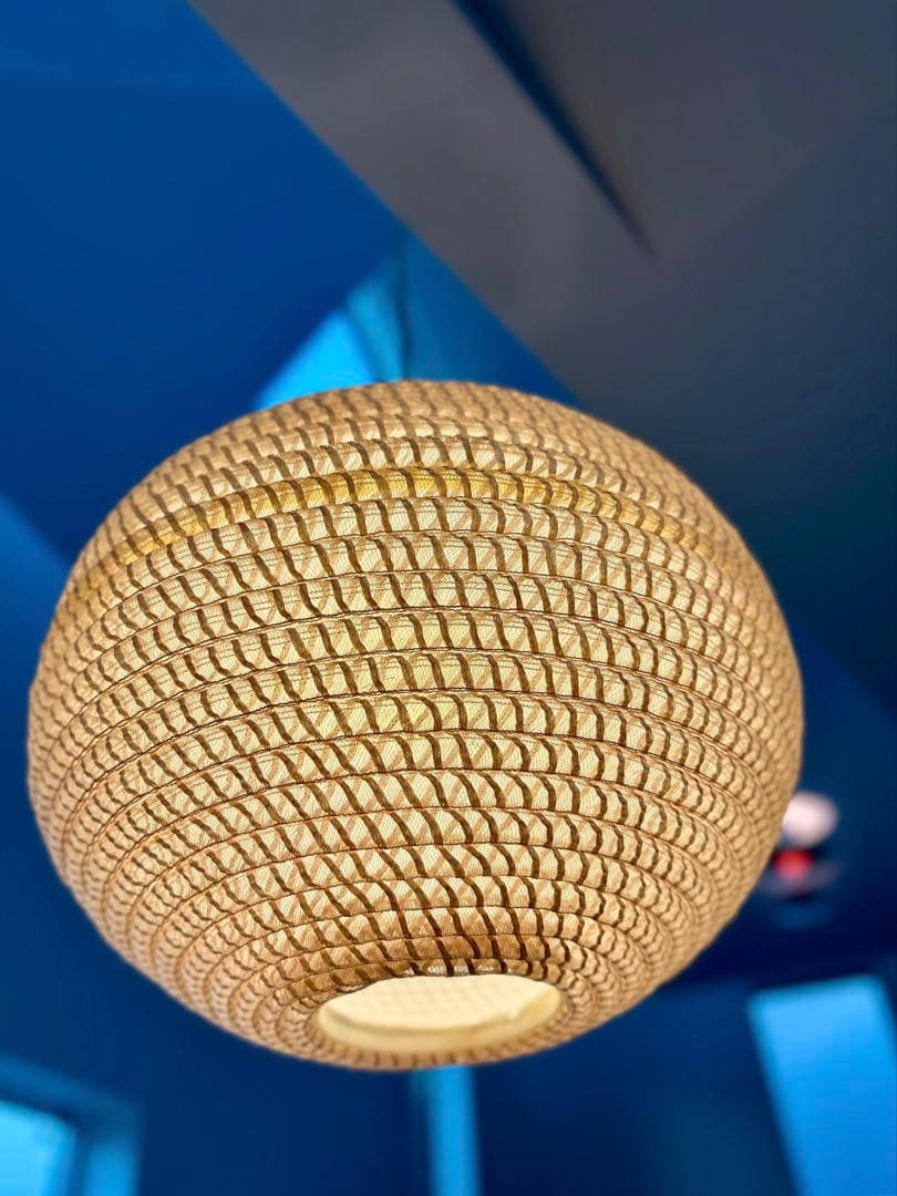 独60年代　Temde 漆塗り木材とファイバーグラス　ヴィンテージ・ペンダント