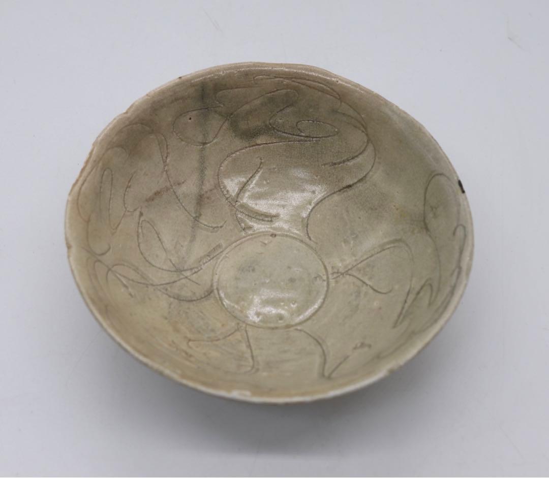 中国　青磁　青磁畫花大碗　海上がり　送料込み0315