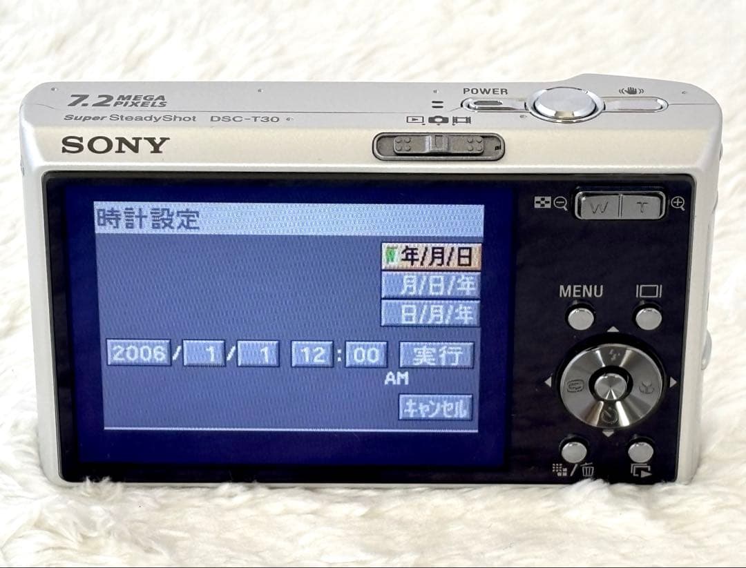 【SONY】Cyber-shot DSC-T30 デジカメ シルバー　コンデジ