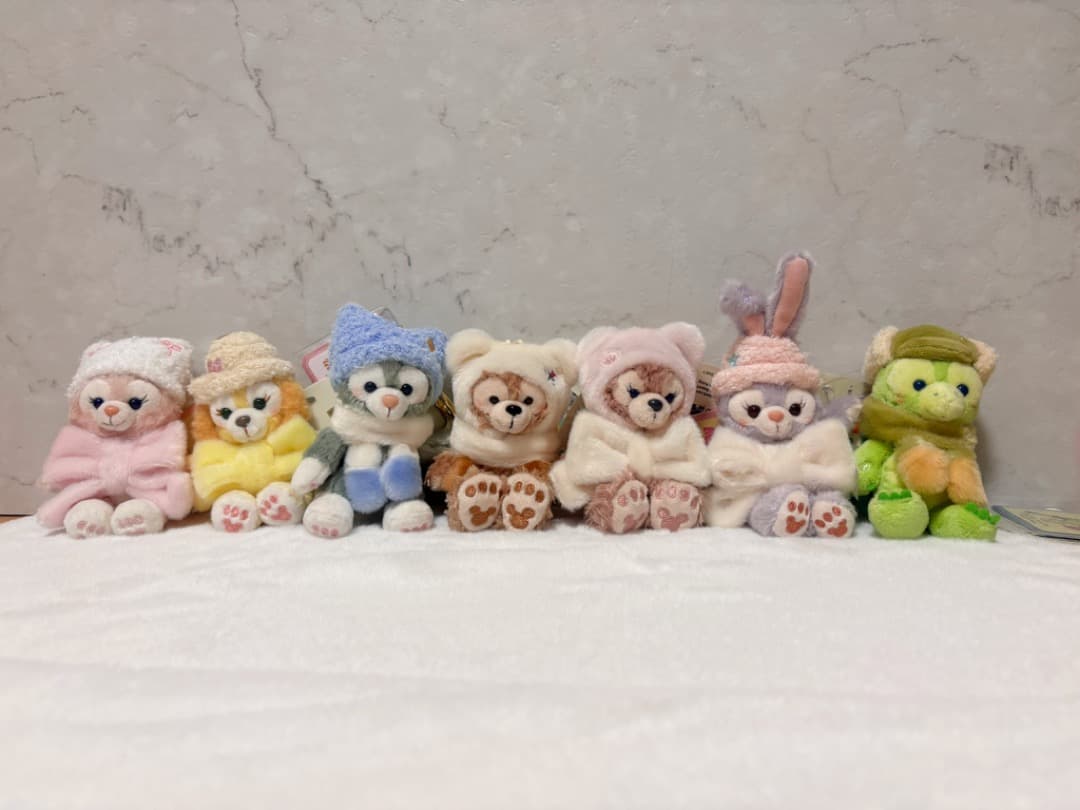 香港ディズニー限定 ダッフィーフレンズ 冬日シリーズ ぬいぐるみキーチェーン