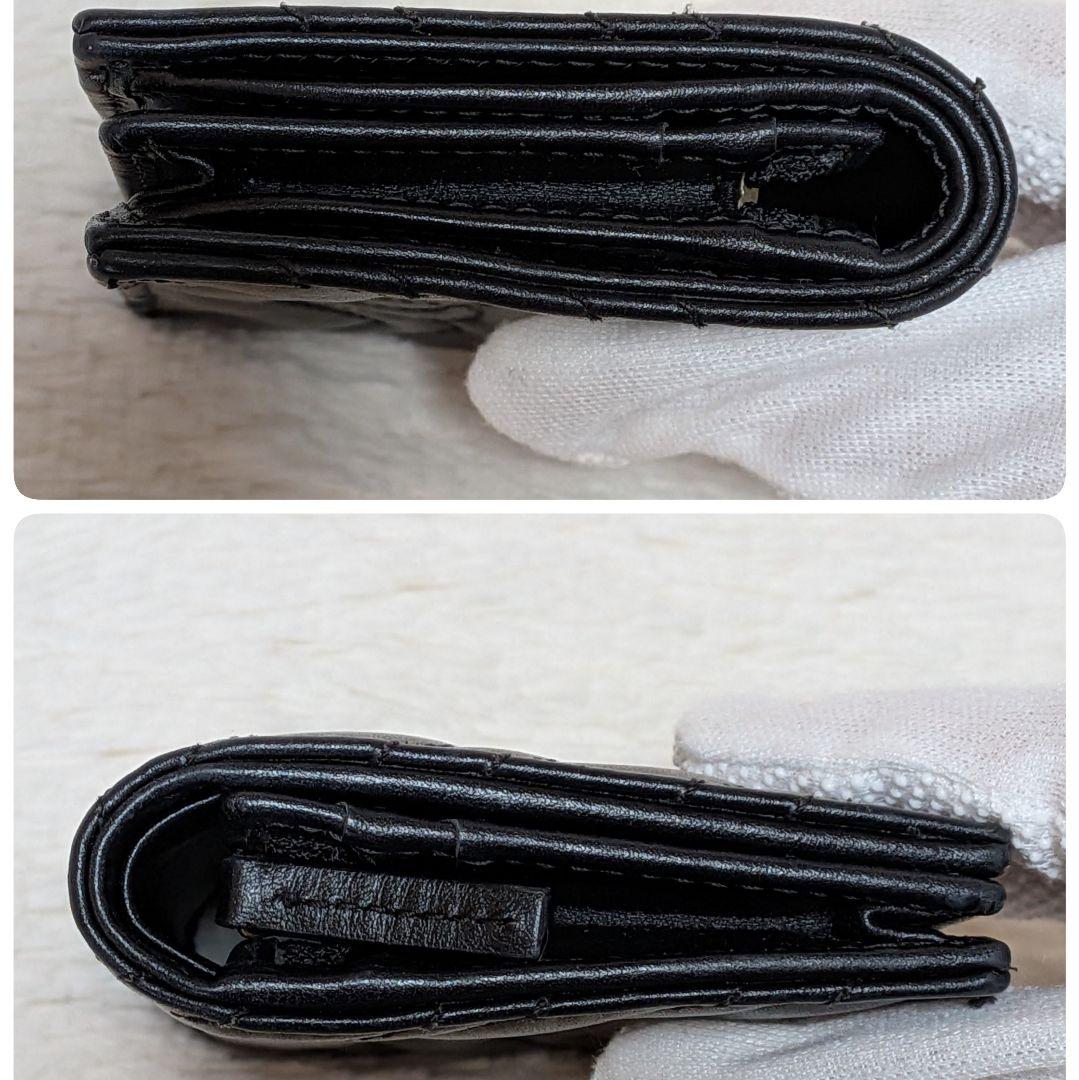 美品✨️グッチ 二つ折り財布 GGマーモント キルティング レザー 黒 人気定番