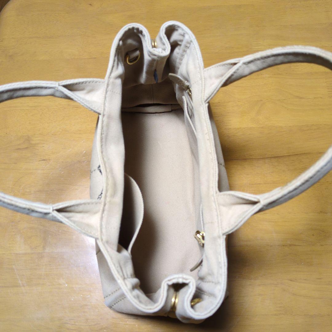 PRADA ベージュ キャンバス ハンドバッグ　中古品 SMR