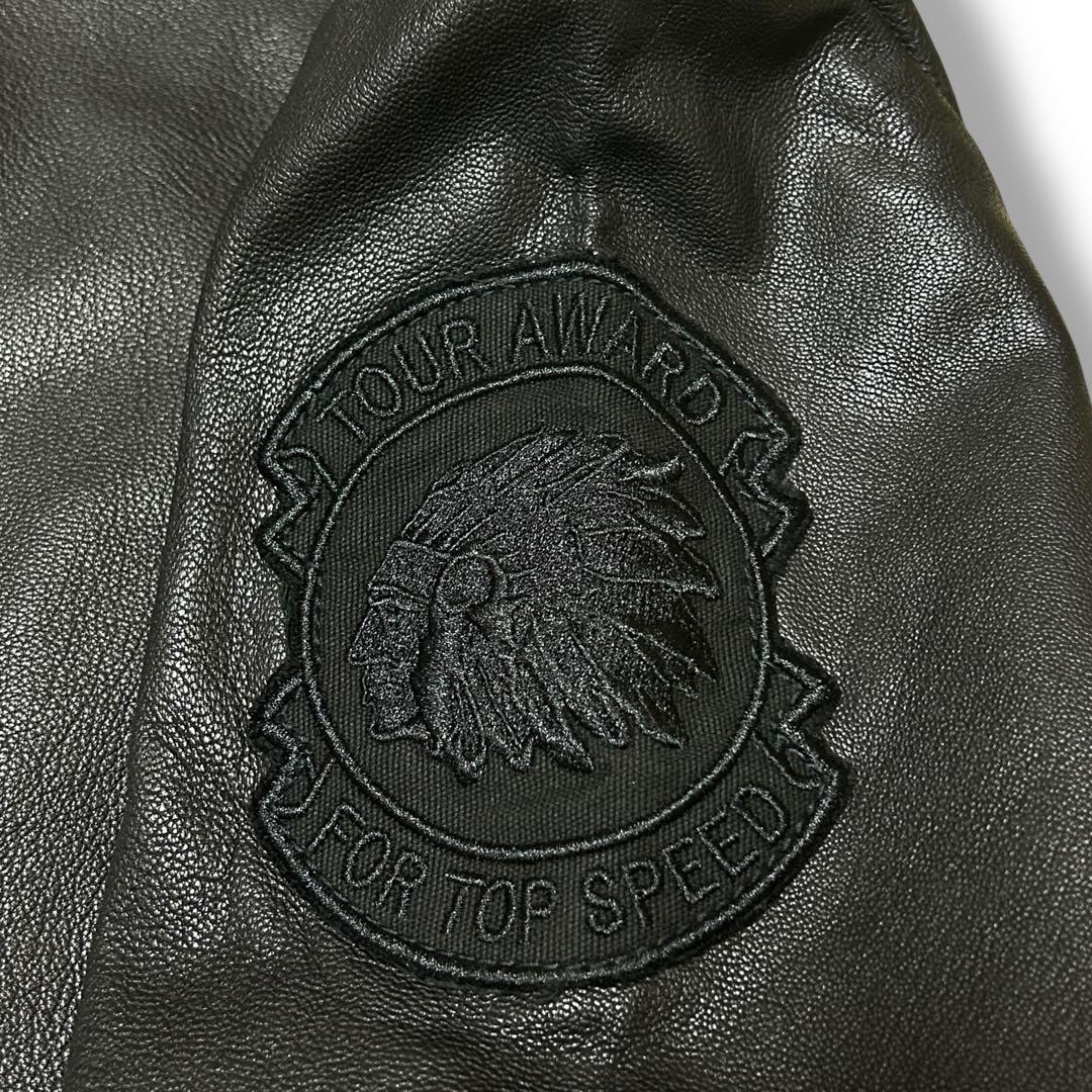 【新品未使用タグ付✨】AVILEX レザー　ライダース　4L やぎ革　黒　極美品