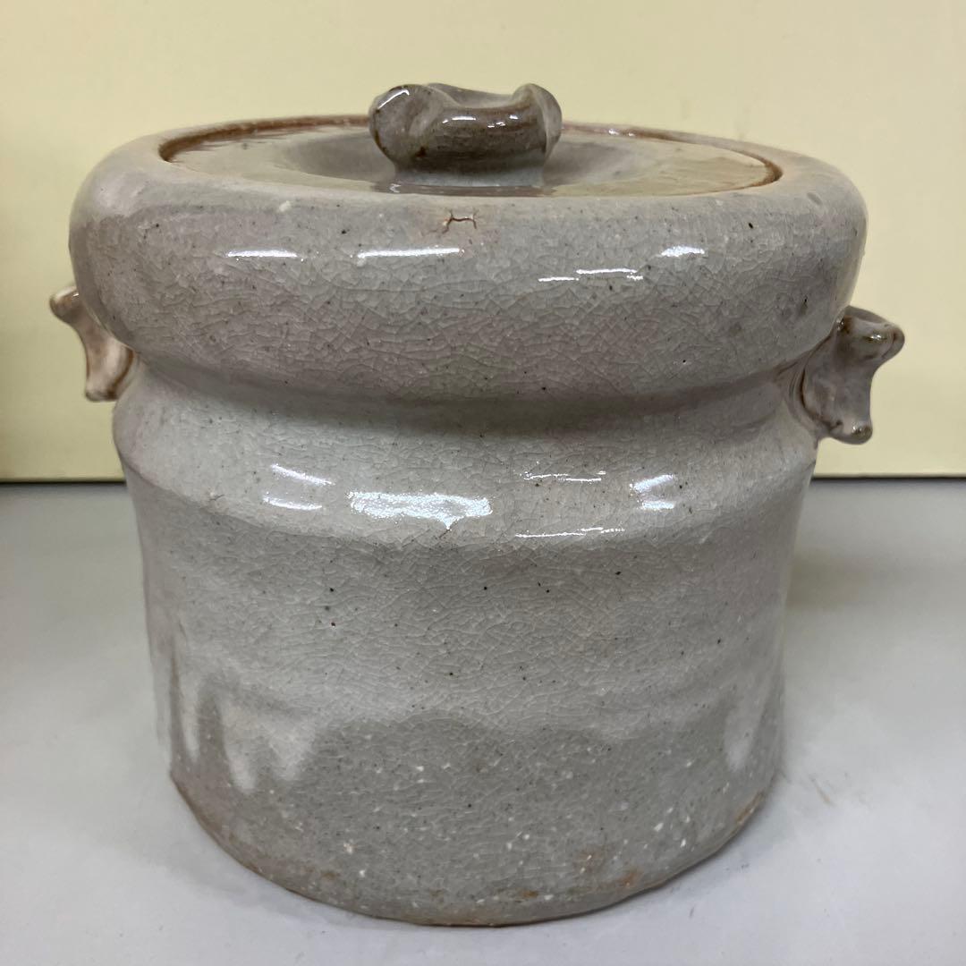 D-5 昭和レトロ 萩焼 陶器製 水指 水差し 茶道具 茶器 食器 和食器