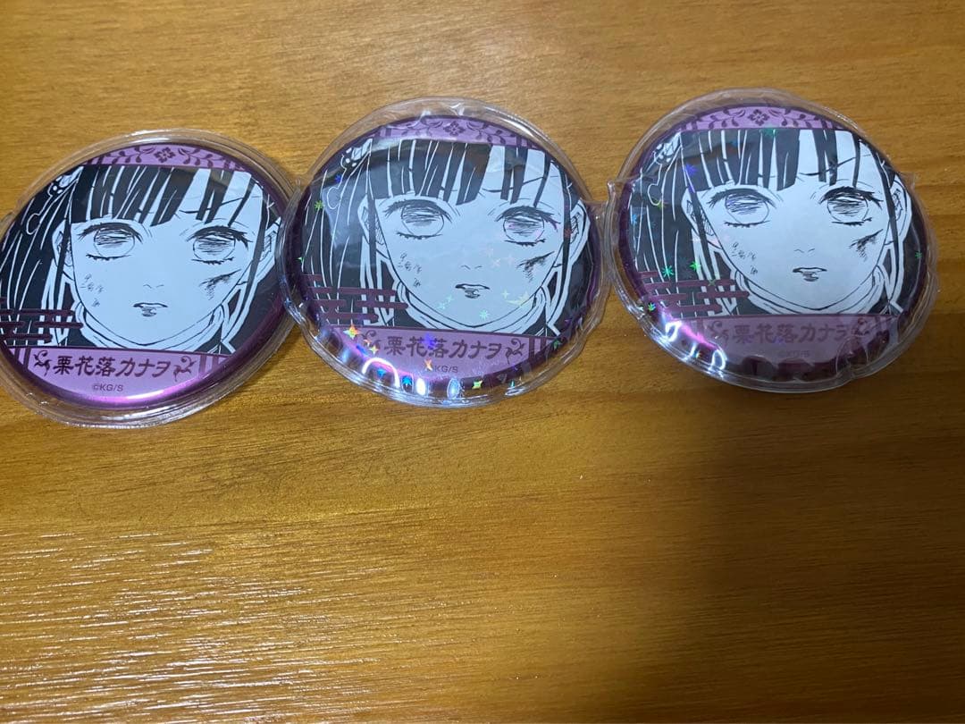 鬼滅の刃 原画展 デコレクション缶バッジ 栗花落カナヲ3個セット