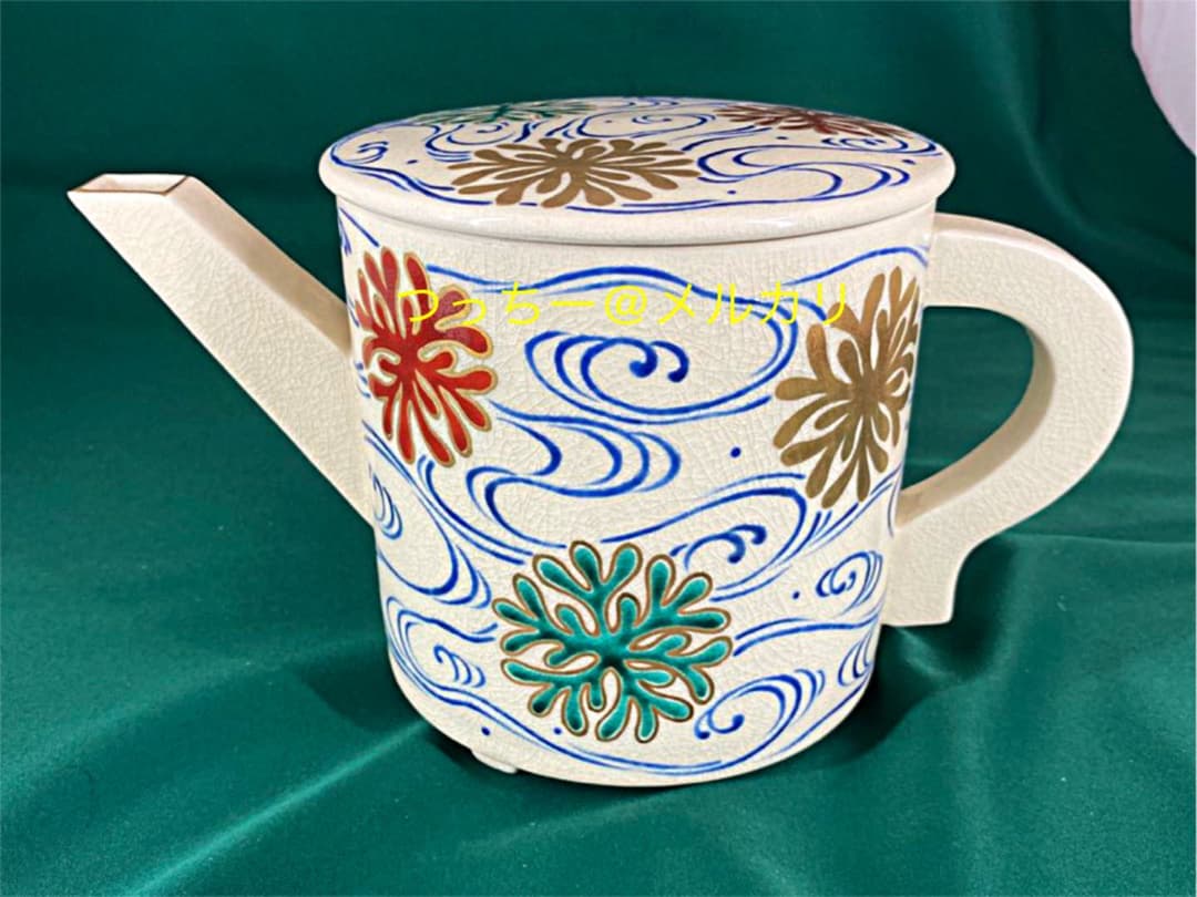 [茶道具] 清閑寺　杉田祥平造　海松波　片口水注　(箱なし) ○