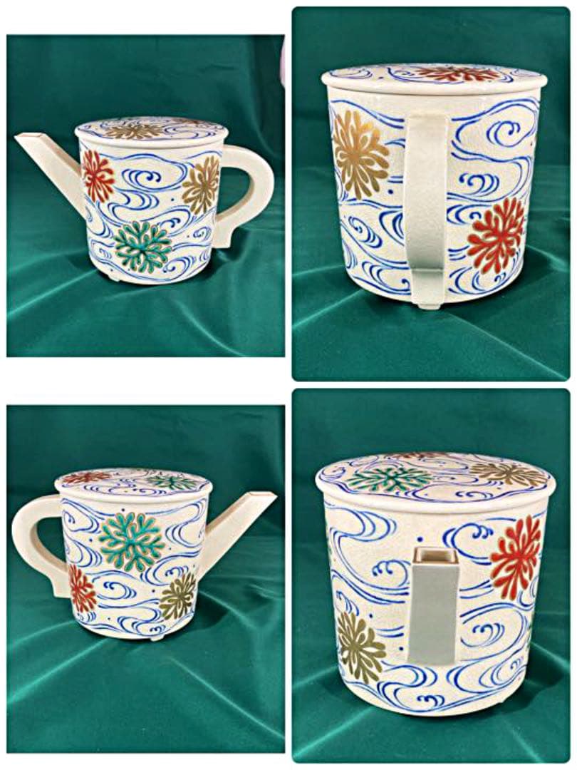 [茶道具] 清閑寺　杉田祥平造　海松波　片口水注　(箱なし) ○