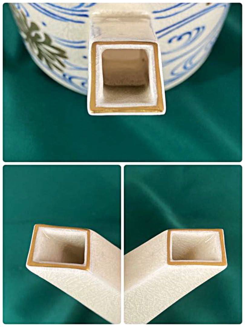 [茶道具] 清閑寺　杉田祥平造　海松波　片口水注　(箱なし) ○