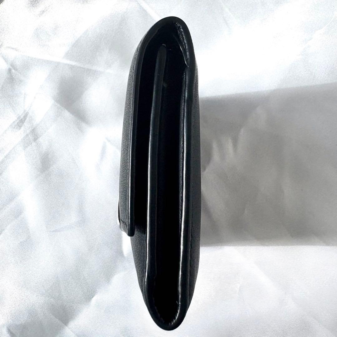 極美品/現行✨ロエベ 折り財布 ペブル アナグラム レザー ダークグリーン