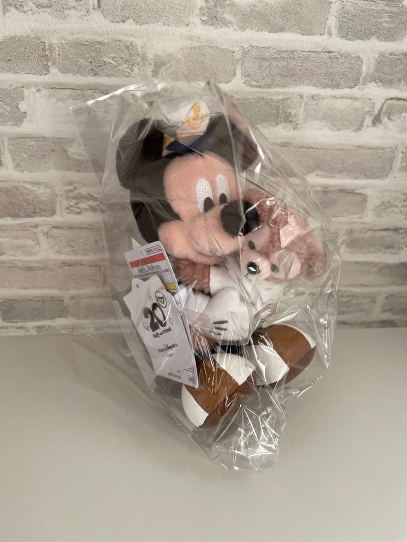 ハートフェルトレターズオブフレンドシップ ミッキー ダッフィー ぬいぐるみバッジ