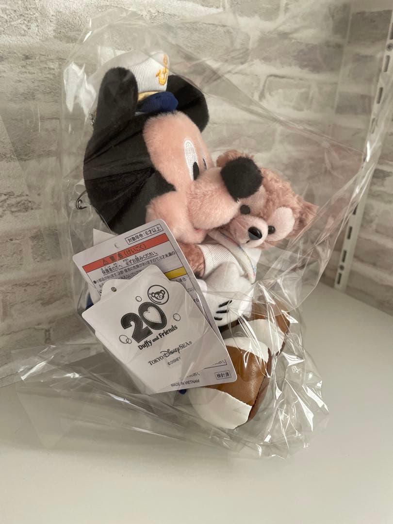 ハートフェルトレターズオブフレンドシップ ミッキー ダッフィー ぬいぐるみバッジ