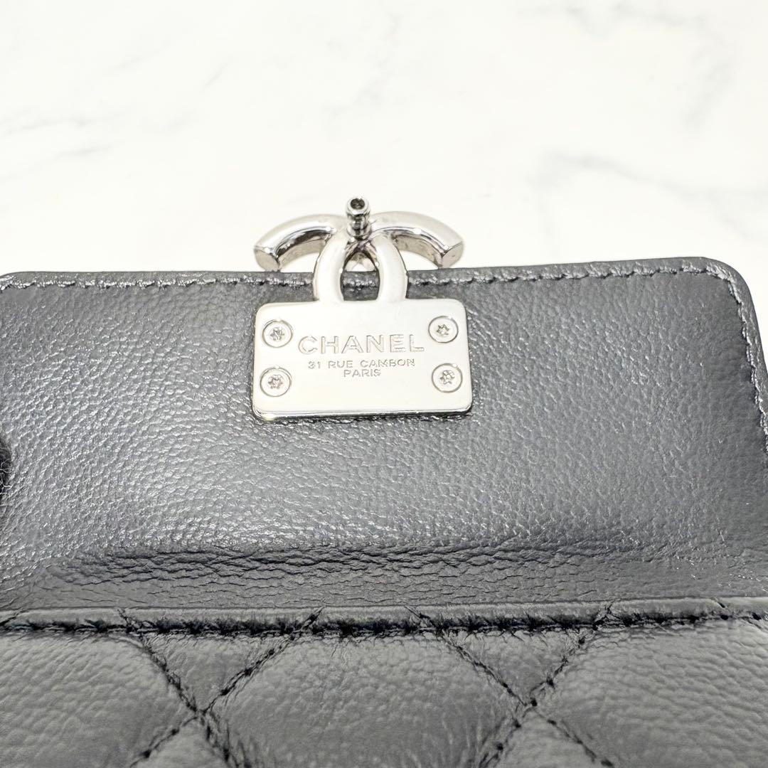 【極美品】CHANEL シャネル　ハーフココ　三つ折り財布　コンパクトウォレット
