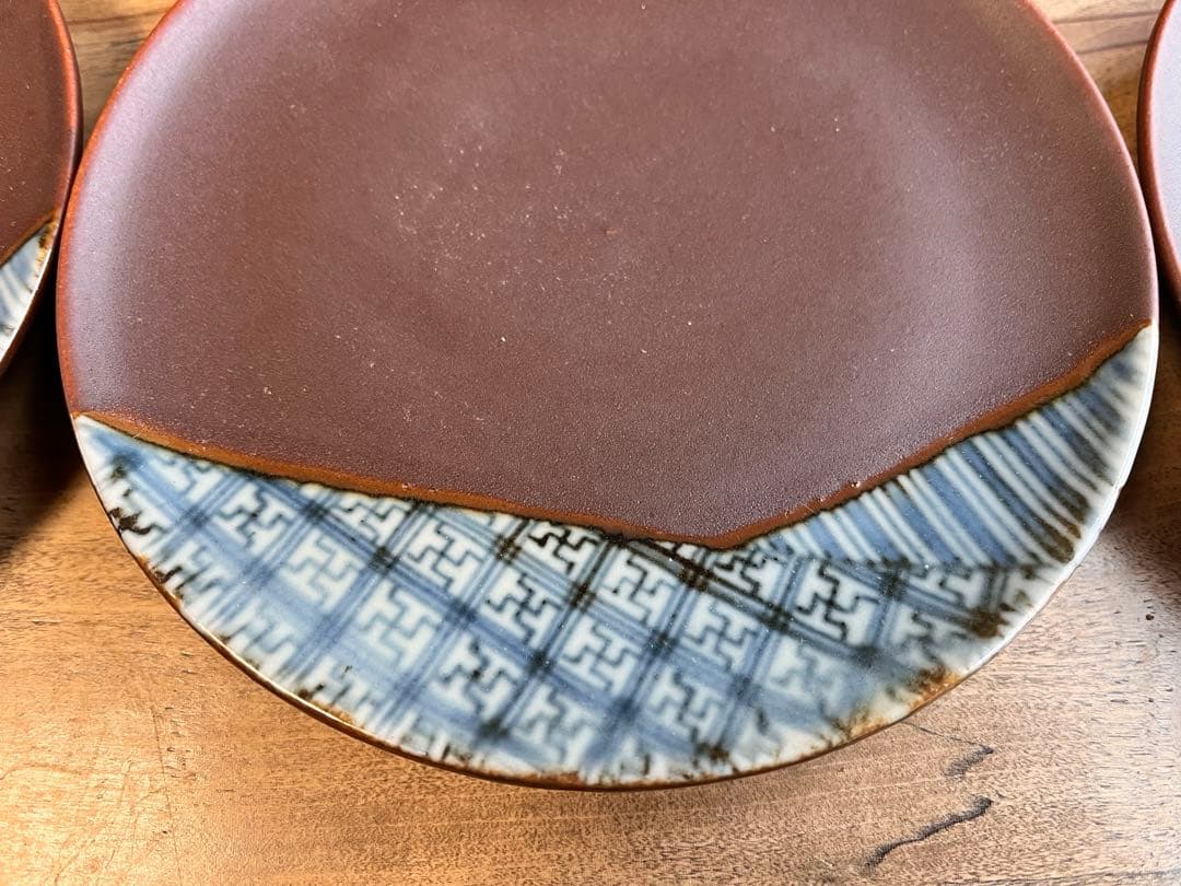 九谷焼作家　松本佐一作　中皿×6枚