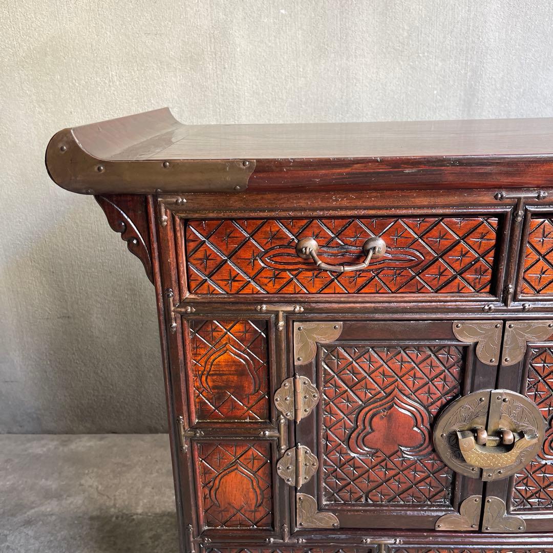 李朝家具　バンダジ　朝鮮家具　オールドヴィンテージ