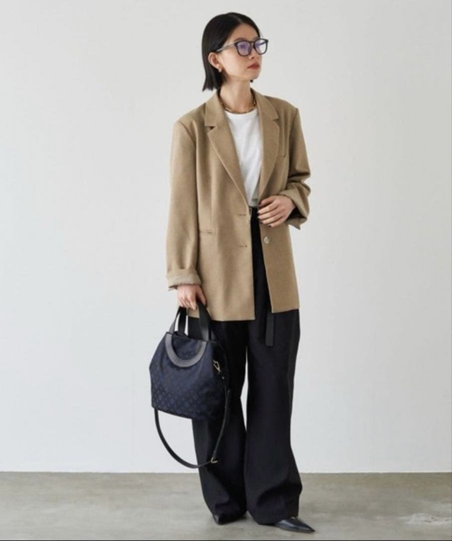 くぅ russet ナイロンジャガード2wayミニトートバッグ ショルダー