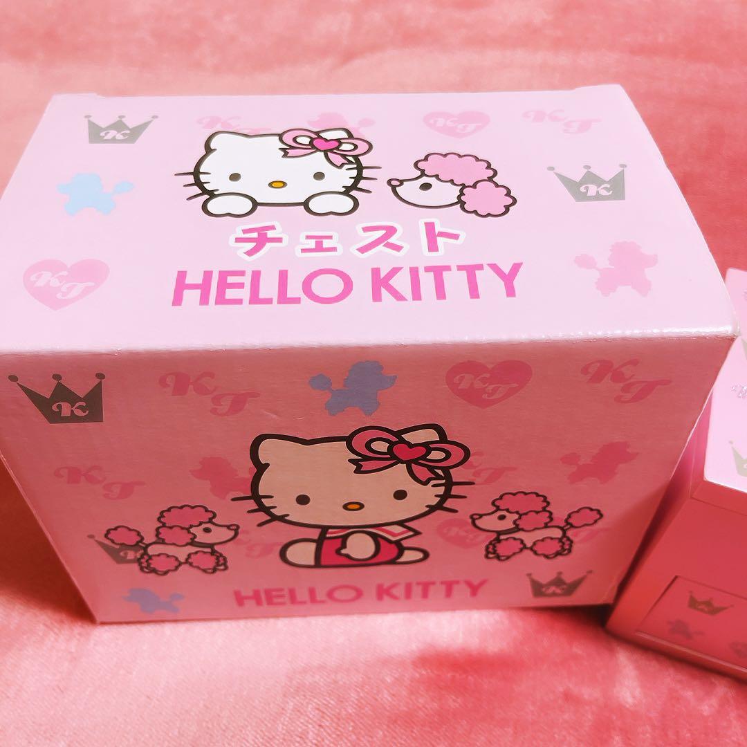希少レア　ハローキティ　木製チェスト　ジュエリーケース　小物入れ　サンリオ