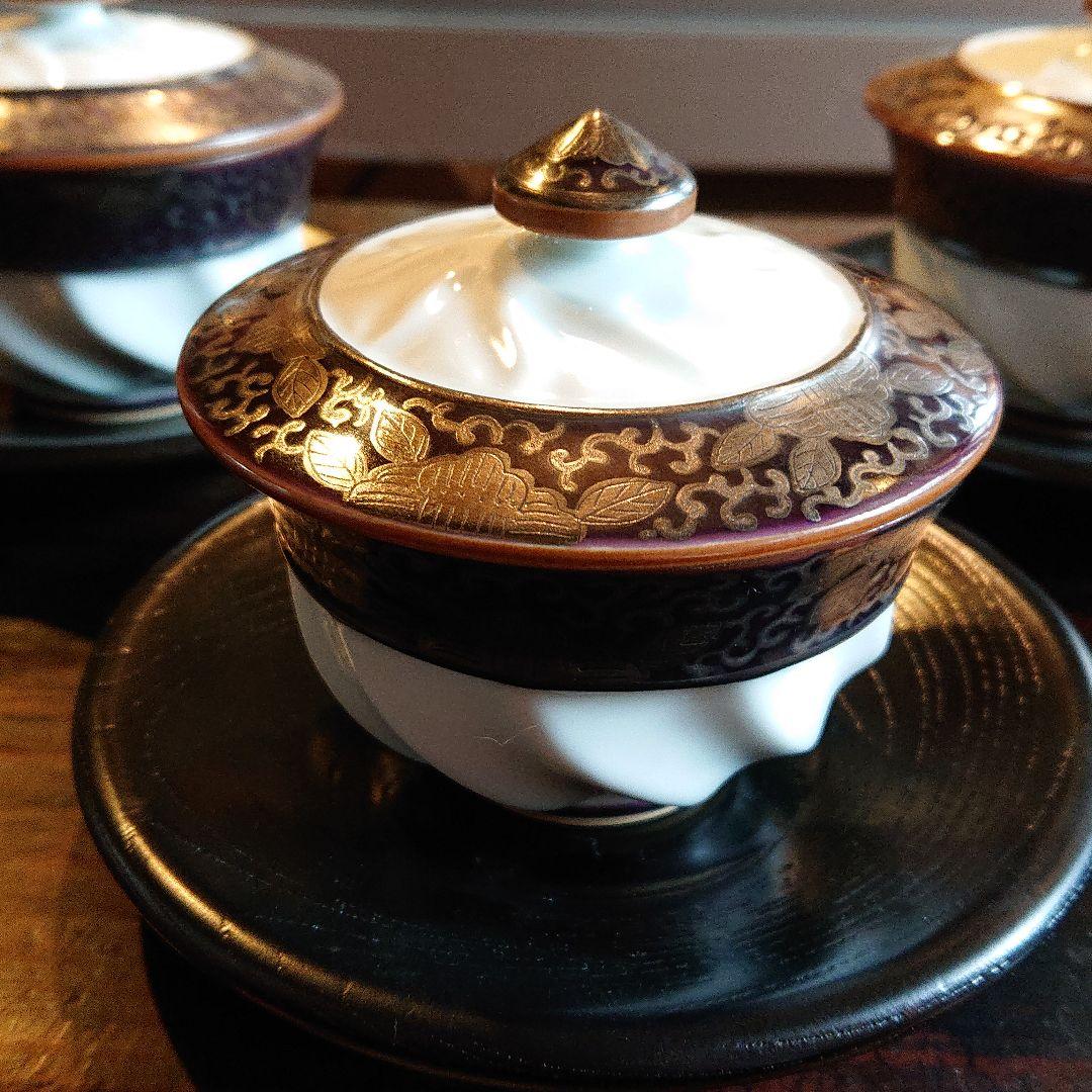 腰捻蓋付 煎茶碗