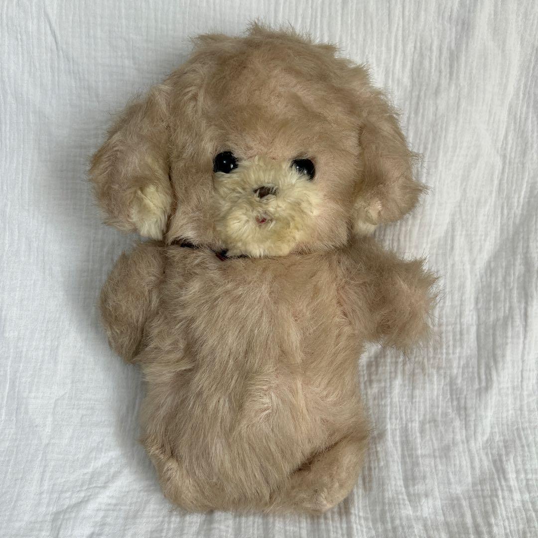 ぬいぐるみの三栄 犬 鈴 昭和レトロ ヴィンテージ オリエンタルトーイ